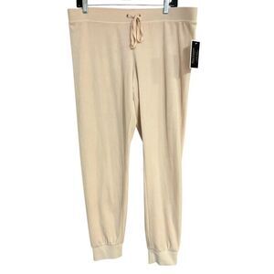 Juicy Couture Black Label Vintage Track Jogger Pants NWT Sz L Sand Y2K